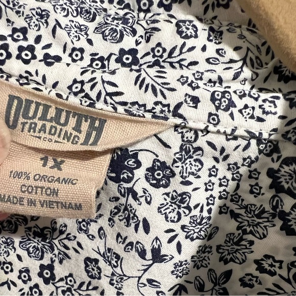 DULUTH 100% Organic Cotton, Floral, Long Sleeve , Button Down Shirt - Picture 2 of 12